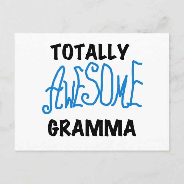 Totally Awesome Gramma Blue Tshirts Gifts Postcard (Front)
