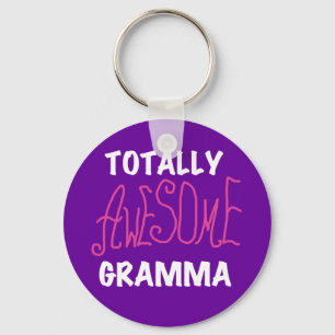 Totally Awesome Gramma Pink T-shirts Gifts Key Ring