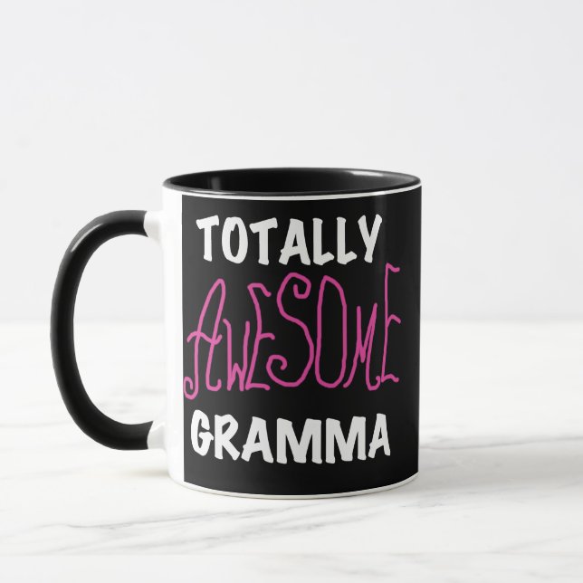 Totally Awesome Gramma Pink T-shirts Gifts Mug (Left)
