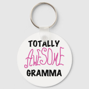 Totally Awesome Gramma Pink Tshirts Gifts Key Ring