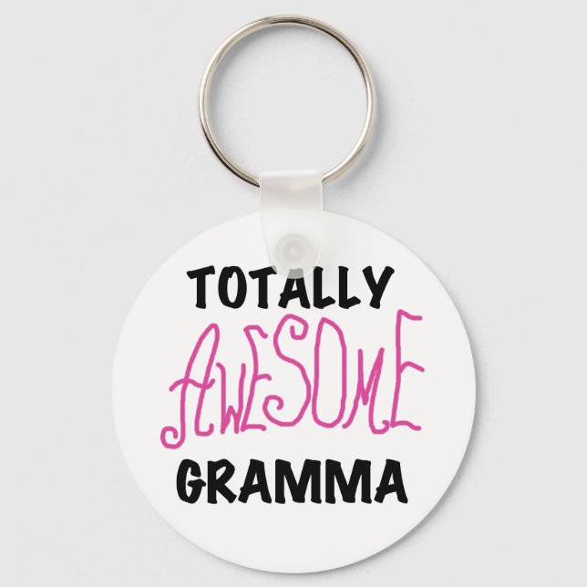 Totally Awesome Gramma Pink Tshirts Gifts Key Ring (Front)