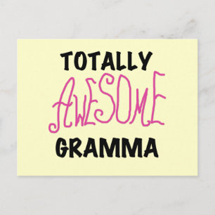 Totally Awesome Gramma Pink Tshirts Gifts Postcard