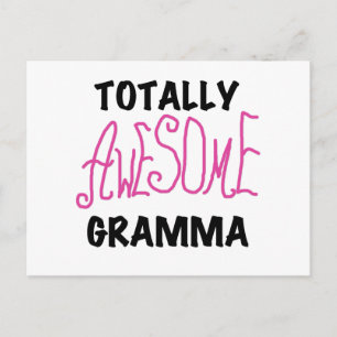 Totally Awesome Gramma Pink Tshirts Gifts Postcard