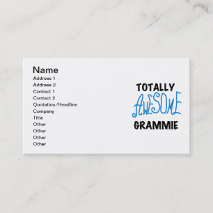 Totally Awesome Grammie Blue T-shirts Gifts Business Card
