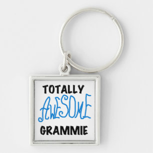 Totally Awesome Grammie Blue T-shirts Gifts Key Ring