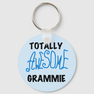 Totally Awesome Grammie Blue T-shirts Gifts Key Ring