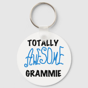 Totally Awesome Grammie Blue T-shirts Gifts Key Ring
