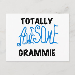 Totally Awesome Grammie Blue T-shirts Gifts Postcard