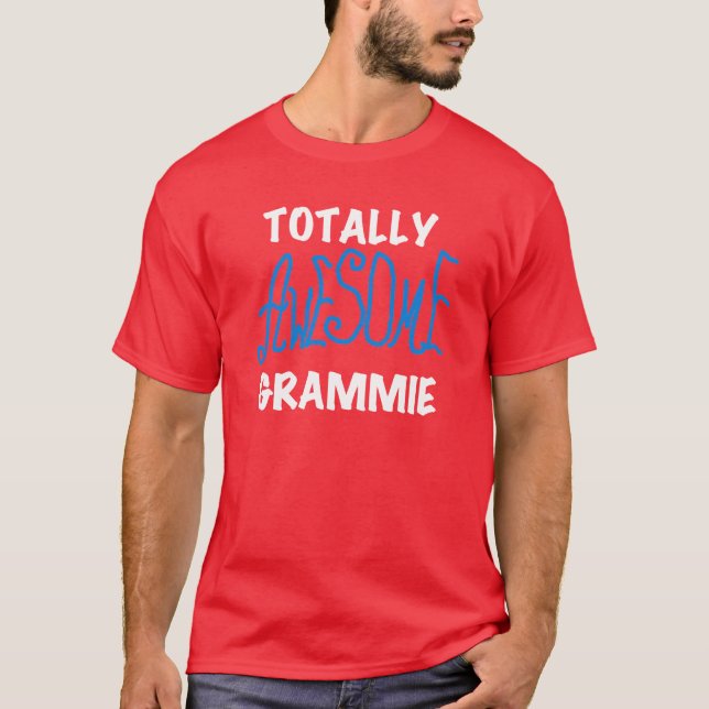 Totally Awesome Grammie Blue Tshirts Gifts (Front)