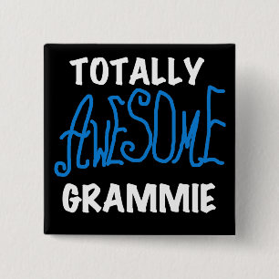 Totally Awesome Grammie Blue Tshirts Gifts 15 Cm Square Badge