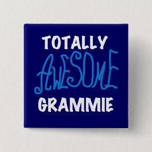 Totally Awesome Grammie Blue Tshirts Gifts 15 Cm Square Badge