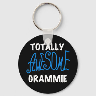 Totally Awesome Grammie Blue Tshirts Gifts Key Ring