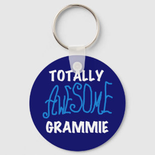 Totally Awesome Grammie Blue Tshirts Gifts Key Ring