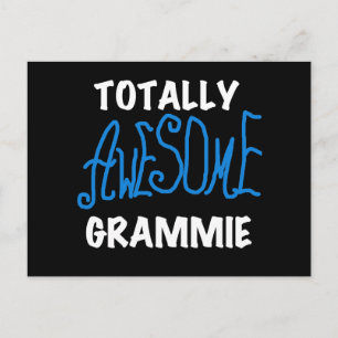 Totally Awesome Grammie Blue Tshirts Gifts Postcard