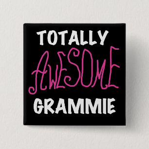 Totally Awesome Grammie Pink T-shirts Gifts 15 Cm Square Badge