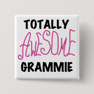 Totally Awesome Grammie Pink T-shirts Gifts 15 Cm Square Badge