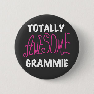Totally Awesome Grammie Pink T-shirts Gifts 6 Cm Round Badge