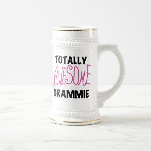 Totally Awesome Grammie Pink T-shirts Gifts Beer Stein