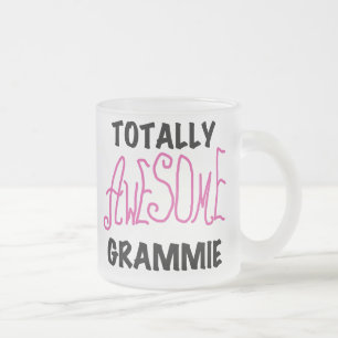 Totally Awesome Grammie Pink T-shirts Gifts Frosted Glass Coffee Mug