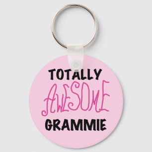 Totally Awesome Grammie Pink T-shirts Gifts Key Ring
