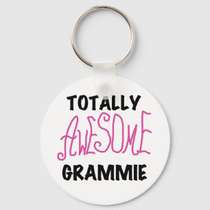 Totally Awesome Grammie Pink T-shirts Gifts Key Ring