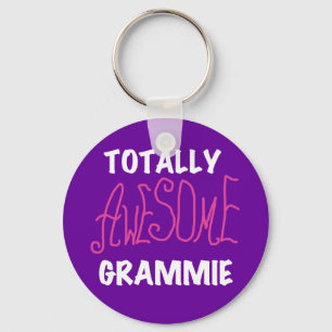 Totally Awesome Grammie Pink T-shirts Gifts Key Ring