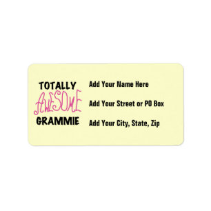 Totally Awesome Grammie Pink T-shirts Gifts Label