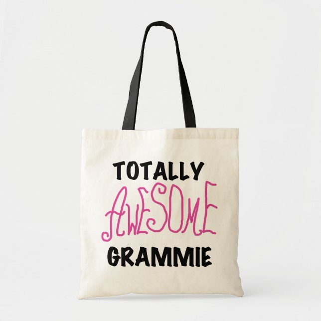 Totally Awesome Grammie Pink T-shirts Gifts Tote Bag (Front)