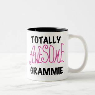 Totally Awesome Grammie Pink T-shirts Gifts Two-Tone Coffee Mug