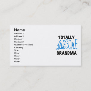 Totally Awesome Grandma - Blue Tshirts and Gifts Business Card