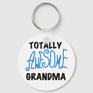 Totally Awesome Grandma - Blue Tshirts and Gifts Key Ring