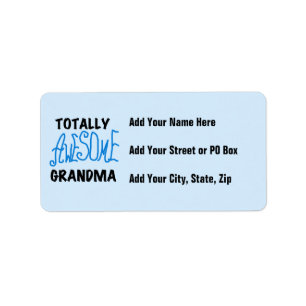 Totally Awesome Grandma - Blue Tshirts and Gifts Label