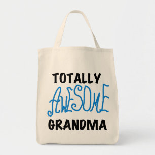 Totally Awesome Grandma - Blue Tshirts and Gifts Tote Bag