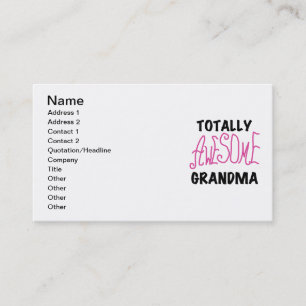 Totally Awesome Grandma - Pink Tshirts and Gifts Business Card