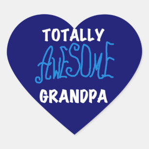 Totally Awesome Grandpa T-shirts and Gifts Heart Sticker