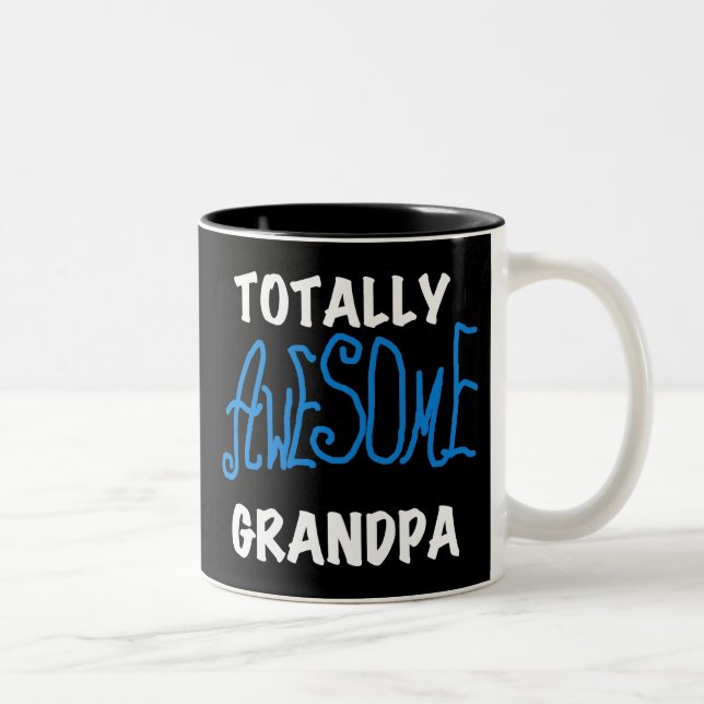 Totally Awesome Grandpa T-shirts and Gifts Two-Tone Coffee Mug (Right)