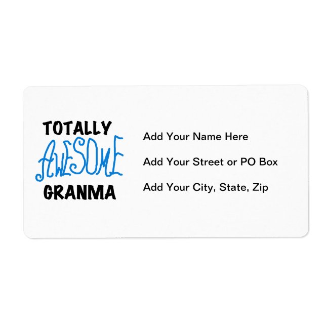 Totally Awesome Granma Blue Tshirts Gifts (Front)