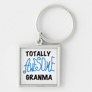 Totally Awesome Granma Blue Tshirts Gifts Key Ring