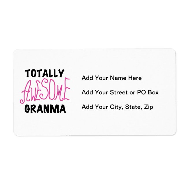 Totally Awesome Granma Pink Tshirts and Gifts (Front)