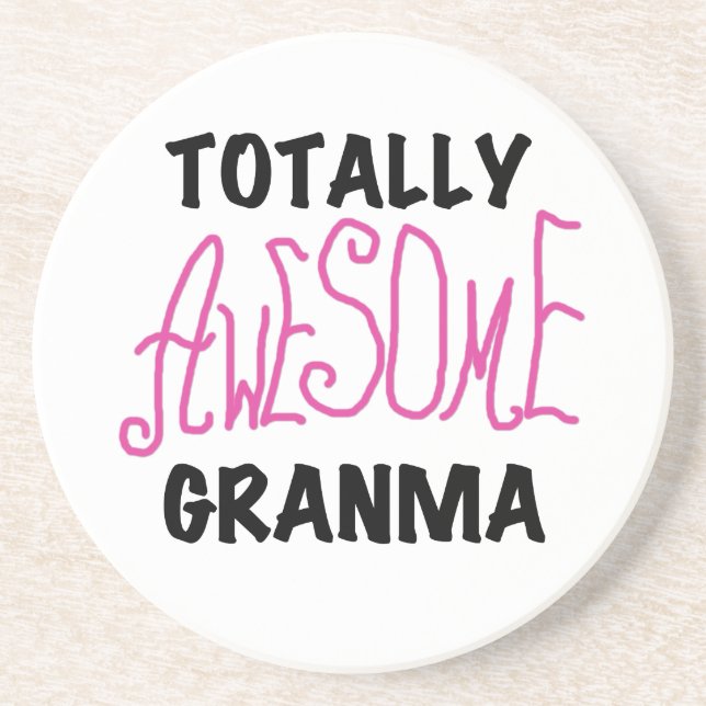 Totally Awesome Granma Pink Tshirts and Gifts Coaster (Front)