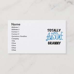 Totally Awesome Granny Blue Tshirts and Gifts Business Card