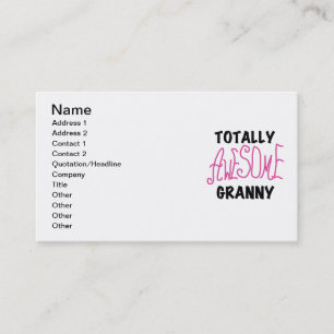 Totally Awesome Granny Pink Tshirts and GIfts Business Card