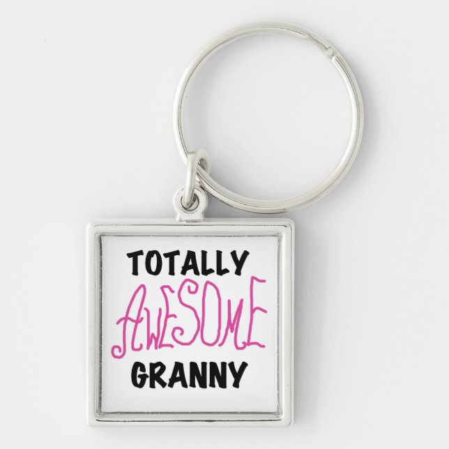 Totally Awesome Granny Pink Tshirts and GIfts Key Ring (Front)