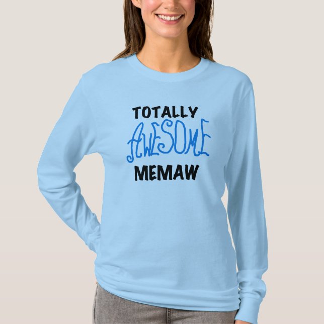 Totally Awesome Memaw Blue T-shirts and Gifts (Front)
