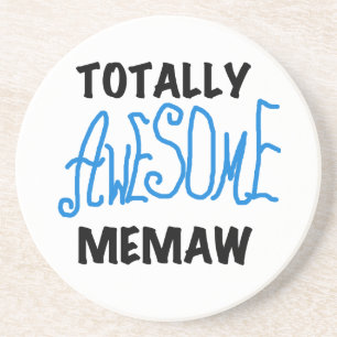 Totally Awesome Memaw Blue T-shirts and Gifts Coaster