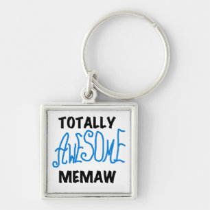 Totally Awesome Memaw Blue T-shirts and Gifts Key Ring