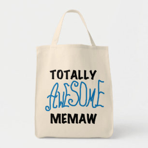 Totally Awesome Memaw Blue T-shirts and Gifts Tote Bag