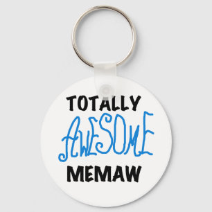 Totally Awesome Memaw Blue Tshirts and GIfts Key Ring