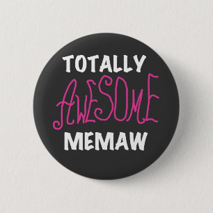 Totally Awesome Memaw Pink T-shirts and Gifts 6 Cm Round Badge