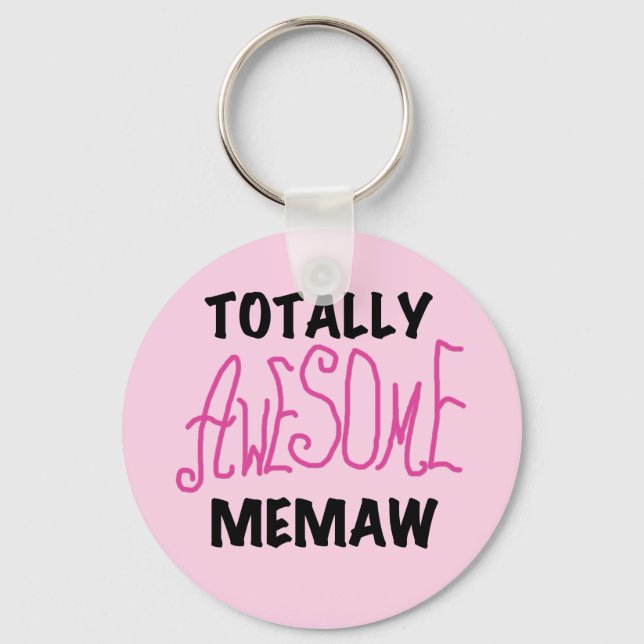 Totally Awesome Memaw Pink T-shirts and Gifts Key Ring (Front)
